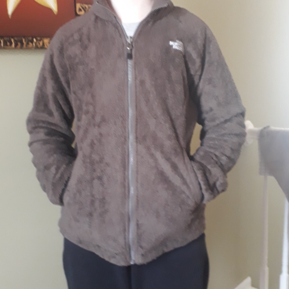 Brown Northface fuzzy fleece